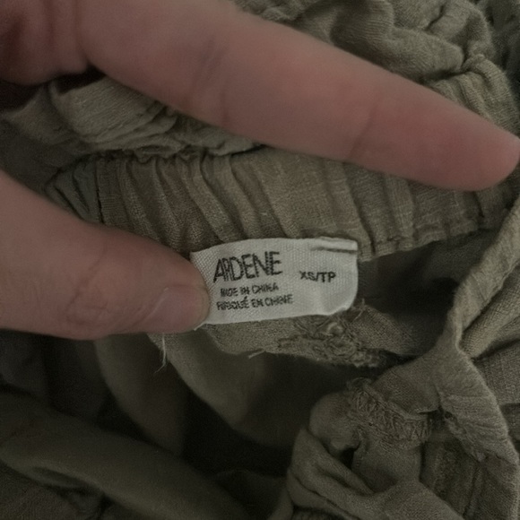 Ardene - Khaki Linen loose pants - Picture 4 of 4